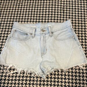 J. Crew Light Wash Distressed Denim Cutoff Shorts